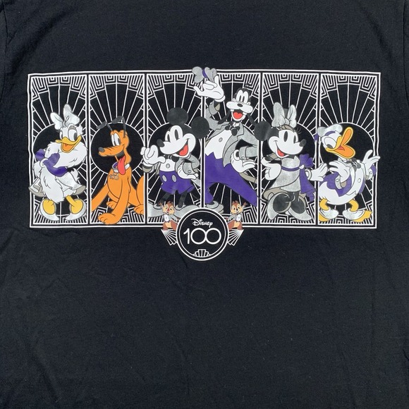 Disney Parks 100th Anniversary Mickey Minnie Donald Daisy Pluto Goofy Shirt L - Picture 6 of 7